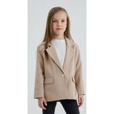 Bubiee Baby Kız Çocuk Bej Şık Blazer Ceket -Özel Gün ve Bayramlık Klasik Ceket - 5 - 6 Yaş