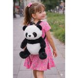 Bubiee Baby Kız Çocuk Sevimli Panda Figürlü Pelüş Sırt Çantası ( 45 Cm )
