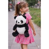 Bubiee Baby Kız Çocuk Sevimli Panda Figürlü Pelüş Sırt Çantası ( 45 cm ) - Siyah