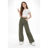 Bubiee Baby Kız Çocuk Yıldız Nakışlı Wide Leg Jean Pantolon