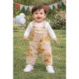 Bubiee Baby Unisex Bebek Pelüş Ayıcık Figürlü Salopet Tulum Badili Takım '' Yumuşak Dokulu ''