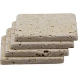 Bubigo Naturel Traverten Bardak Altlığı 4'lü set