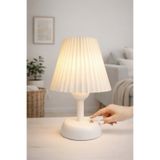 Bubihome Kablosuz Pilli Masa Lambası, Pileli Led Abajur, Beyaz Başlık