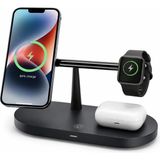 Bubitechh 5-In-1 Manyetik Kablosuz Şarj Standı 15W | iPhone 15-14-13-12 Magsafe Uyumlu | Apple Watch & Airpods Destekli - Siyah