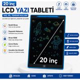 Bubitechh Dijital Çocuk Tableti Yazı Çizim Tahtası Eğitim Tableti 20 Inç - Mavi