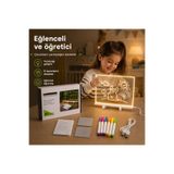 Bubitechh Işıklı Yazı Çizim Tahtası LED Drawing Board Çocuklar İçin Eğlenceli DIY Akrilik Lamba
