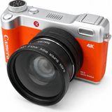 Bubitechh X90 64 Mp 4K Dijital Fotoğraf Makinesi 16X Zoom 3.0" IPS Macro ve Geniş Açı Lens - Turuncu