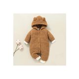 Bubito Kışlık Tatlı Kapşonlu Bebek Peluş Welsoft Tulum