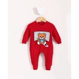 Bubito Toy Ayı Temalı Bebek Tulum Kırmızı - 6 - 9 Ay