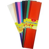 Bubu 10'lu Krapon Kağıdı 50x200 cm Canlı Renkler ile El İşi İçin Uygun Paket