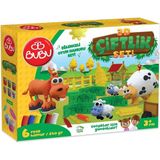 BuBu 3D Çiftlik Eğlenceli Oyun Hamuru Seti OH0013 - Renkli