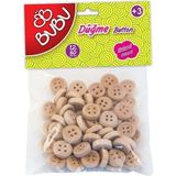 Bubu Bu-Bu Düğme 1,2 cm 60 Lı Natural - Çok Renkli - .