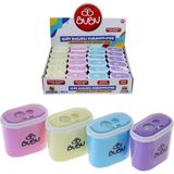 Bubu Bu Bu Kalemtıraş Şeffaf Dikdörtgen Çiftli Pastel Renk 24'lü Paket / Bu Bu