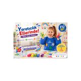 Bubu Fosforlu Parmak Boyası + Hobi Önlüğü 4-6 yaş 2'li Etkinlik Seti
