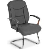 Bubu Home Colfir Chrome Siyah Ofis Misafir Bekleme Koltuğu