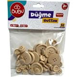 Bubu HS006 1,2 cm 60'lı Natural Düğme