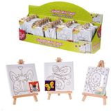 Bubu Şövaleli Mini Tuval Kendinden Desenli 8 x 10 cm Taşınabilir Sanat Malzemesi
