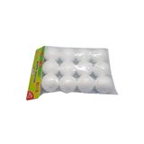 Bubu Strafor Köpük Top, 6 cm, 12'li Paket, Beyaz