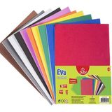 Bubu Yapışkanlı Eva 10 Renkli Set 20X30 cm – Hobi ve El Işleri Için - Çok Renkli