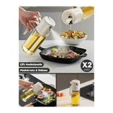 buççin online mağaza 2 Adet Çift Fonksiyonlu Cam Yağdanlık 450ml Zeytinyağı Sıvıyağ Şişesi Airfryer Sprey Yağlık Sirkelik