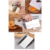 buççin online mağaza Solingen Ölçülü Komple Paslanmaz Çelik Büyük Boy Hamur Kesme Spatulası 15 cm X 11.7 cm Pasta Spatula