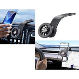 Buççin Online Mağaza XC4052 15W Magsafe Uyumlu Kablosuz Şarjlı Araç Içi Havalandırma Telefon Tutucu Siyah Plastik