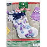 Bucilla 86703 Felt Aplike Frosty Night Külotlu Çorap Seti, Belirtilmez, Çok Renkli, 29,84 x 22,86 x 3,81 cm - Option-1 - Ahşap