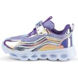 Buckhead 4246 Trioshiny Hologramjr Işıklı Kız Çocuk Spor Ayakkabı Poliüretan Tabanlı Suni Deri ve Tekstil Malzeme - Lila