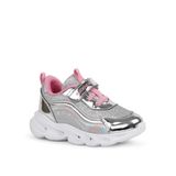 BUCKHEAD 4430 Glossy Shiny Çocuk Spor Ayakkabı, 32, ST0005071, GÜMÜŞ, Kız çocuk