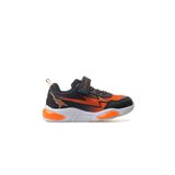 BUCKHEAD Buck3022 Cyrus Işikli Günlük Siyah Erkek Çocuk Spor Ayakkabı, BH109 Black-Orange, 27