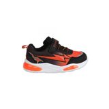 "BUCKHEAD Buck3022 Cyrus Işikli Günlük Siyah Erkek Çocuk Spor Ayakkabı, BH109 Black-Orange, 28"
