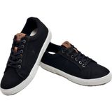 Buckhead Düz Kaymaz Taban Buckhead Günlük Keten Spor Ayakkabı - 01-Siyah