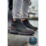 BUCKHEAD Erkek Kışlık Bağcıklı Komfort Rahat Taban Spor Bot Ayakkabı Buck4280 Boromir Hı Füme Gri