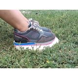 Buckhead Kafkaslar Düz Taban Bayan Tam Ortopedik Yürüyüş Günlük Sneakers Spor Ayakkabı - Füme - Mavi