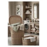 Buclee 2’li Banyo Seti 65 Lt Kirli Çamaşır Sepeti + 40 Lt Sele Takımı Lüks Düzenleyici