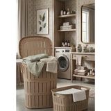 Buclee 64 Lt + 40 Lt Kirli Çamaşır Sepeti ve Temiz Çamaşır Selesi 2'li Banyo Seti & Banyo Düzenleyici - Bej