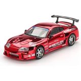 Bucuks Mey Ithalat® 1/64 Model Araç Supra (A80) Top Secret GT-300 Top Secret Red Chrome