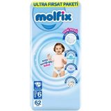 Bucuks Mey Ithalat® Bebek Bezi Ultra Fırsat Paketi 6 Beden 15+ kg 62 Adet