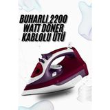 Bucuks Mey Ithalat® Buharlı Kablolu Ütü 2200 Watt Kireçlenme Önleyici Şok Buharlı