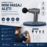 Bucuks Mey Ithalat® Darbeli Şarjlı Mini Masaj Aleti Type-C Şarjlı | 6 Kademeli | Sessiz | Sporcu Masaj Cihazı