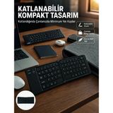 Bucuks Mey Ithalat® Kablosuz Katlanabilir Bluetooth Klavye Telefon Tablet Bilgisayar Uyumlu