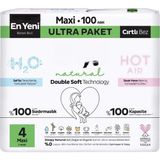 Bucuks Mey Ithalat® Natural Double Soft Bebek Bezi Ultra Paket 4 Beden 100 Adet
