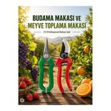 Budama Makası Ve Meyve Toplama Makası Seti 2'Li / Bağ , Üzüm , Çilek Ve Narenciye Hasat Makası