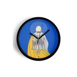 Buda’nın Işığı Modern Duvar Saati - 30cm - Önü Camlı Siyah Kasa - Sessiz Mekanizma, JH0487S30SKP