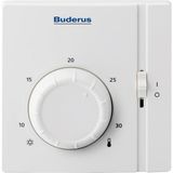 Buderus Kablosuz On Off Oda Termostatı Beyaz Renkli Mekanik Kontrol Paneli ile Enerji Verimliliği