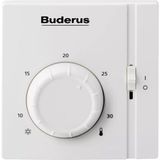 Buderus T-Control On-Off Kablolu Oda Termostatı Beyaz Renkli Mekanik Kontrol ile Enerji Tasarrufu