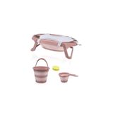 BUDİ HOME BabyJem Katlanır Banyo 5'Li Küvet Seti 596 Somon