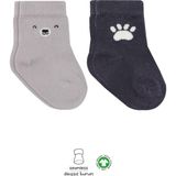 Budi Home Bistyle Bear Penye Soket Çorap 2'Li BS10116 Gri