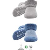Budi Home Bistyle Çemberli Kaymaz Havlu Soket Çorap 2'Li BS10503 İndigo Gri