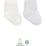 Budi Home Bistyle Puan Derby Penye Soket Çorap 2'Li BS10103 Gri Ekru